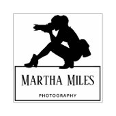 お名前入りプロフェッショナル写真ロゴ ラバースタンプ (インプリント)