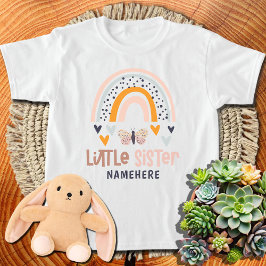 お名前入りリトルシスター かわいい虹 Tシャツ