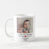 お名前入り子供の写真マグカップ おばあちゃん用 コーヒーマグカップ (左)