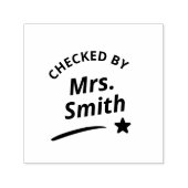 お名前入り教師確認スタンプ 採点用 セルフインキングスタンプ (デザイン)