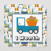 お名前入り月齢マーカー 招待状 (正面/裏面)