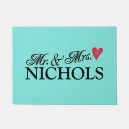 お名前入り玄関マット Mr. & Mrs. {お名前} ドアマット
