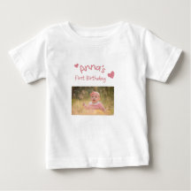 お名前入り赤ちゃんの初誕生日フォトTシャツ