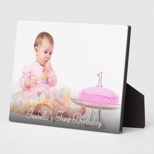 お名前入り1歳の誕生日フォトプレート フォトプラーク (側面)