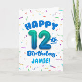 お名前入り12歳の誕生日カード カード (正面)