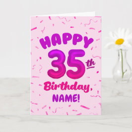 お名前入り35歳の誕生日カード カード
