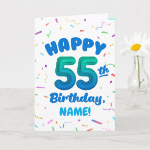 お名前入り55歳の誕生日カード カード