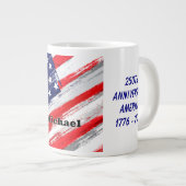 お名前入り アメリカ独立250周年 記念 20oz ジャンボコーヒーマグカップ (正面右)