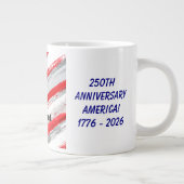 お名前入り アメリカ独立250周年 記念 20oz ジャンボコーヒーマグカップ (右)
