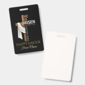 お名前入り イエスは復活した 喜びのイースター 【お名前】 バッジ (正面＆裏面)