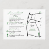 お名前入り カスタム マップ ウェルカム ウェディング カード JANE用 (正面)