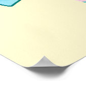 お名前入り カスタム 名前 ブライダル シャワー ティーカップ 蝶 ポスター (角)