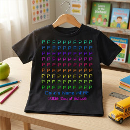 お名前入り キッズ 楽しい カラフル 100イニシャル 名前 トライブレンドTシャツ