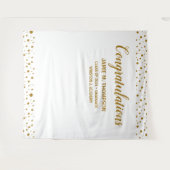 お名前入り コンフェッティ 卒業おめでとう 卒業生 タペストリー (正面(横))