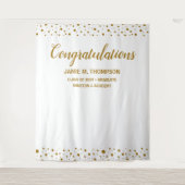 お名前入り コンフェッティ 卒業おめでとう 卒業生 タペストリー (正面)