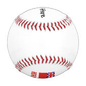 お名前入り バミューダおよびバミューダ国旗 野球ボール (裏面)