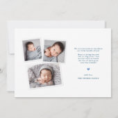 お名前入り フルブリード フォト 新生児 案内状 (裏面)