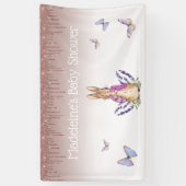 お名前入り フロプシー キラキラガール ベビーシャワー 横断幕 (縦)