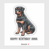 お名前入り 誕生日犬  シール (シート)