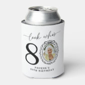 お名前入り「誰が80歳?」フォト 誕生日グッズ 缶クーラー (缶正面)
