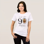 お名前入り「誰が90歳?」フォトバースデーTシャツ トライブレンドTシャツ (正面全面)