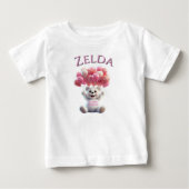 お名前入り 赤ちゃんの初めてのバレンタインデーTシャツ ベビーTシャツ (正面)