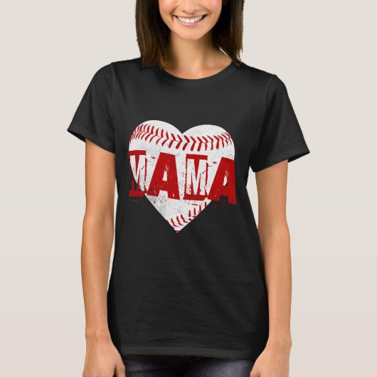 お名前入り 野球ママ Tシャツ (正面)