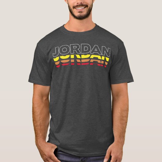 お名前入り 陽気なヴィンテージ風 日没 ギフト Tシャツ (正面)