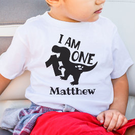 お名前入り 1歳誕生日恐竜Tシャツ ベビーTシャツ