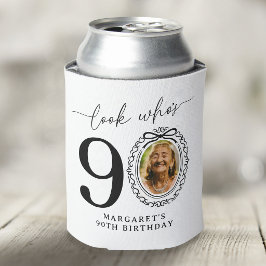 お名前入り「90歳のお誕生日おめでとう」写真入りバースデーグッズ 缶クーラー