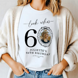 お名前入り「Look Who's 60」60歳の誕生日フォトTシャツ トライブレンドTシャツ