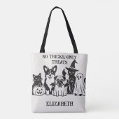 お名前入り No Tricks, Only Treats トートバッグ (裏面)