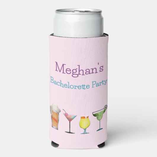 お名前入り VENMO 花嫁に乾杯 QRコード スリム缶クーラー (Seltzer正面)