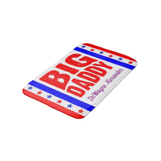 お名前入りBig Daddy Stars and Stripes バスマット (アングル)
