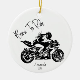 お名前入りBorn To Ride セラミックオーナメント