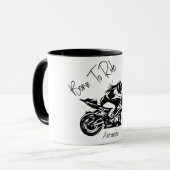 お名前入りBorn To Ride マグカップ (正面左)