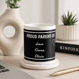 お名前入りProud Parent of コーヒーマグカップ