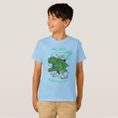 お名前入りROAR T-Rex バースデーボーイTシャツ Tシャツ (正面フル)