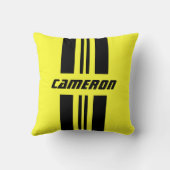 お名前完全カスタマイズカラーレーシングストライプ1 クッション (裏面)