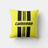 お名前完全カスタマイズカラーレーシングストライプ1 クッション (正面)