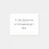 お名前忘れすまない！デートすることラブ白黒 ポストイット (正面)