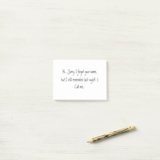 お名前忘れすまない！デートすることラブ白黒 ポストイット (デスク上)