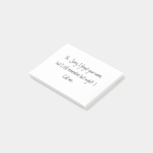 お名前忘れすまない！デートすることラブ白黒 ポストイット (アングル)