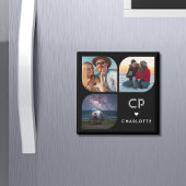 お名前3枚の写真 現代的でおしゃれなシンプルデザイン マグネット