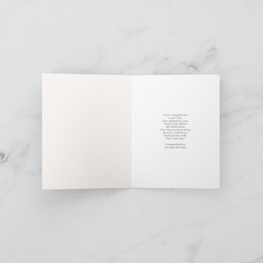 お名前 お仕事おめでとう ブルーバード カード (内部)