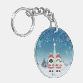 [お名前]のポイルーナクリスマスサークル キーホルダー (正面左)