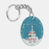 [お名前]のポイルーナクリスマスサークル キーホルダー (正面左)