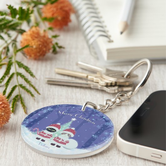 [お名前]のポイルーナクリスマス キーホルダー (正面右)