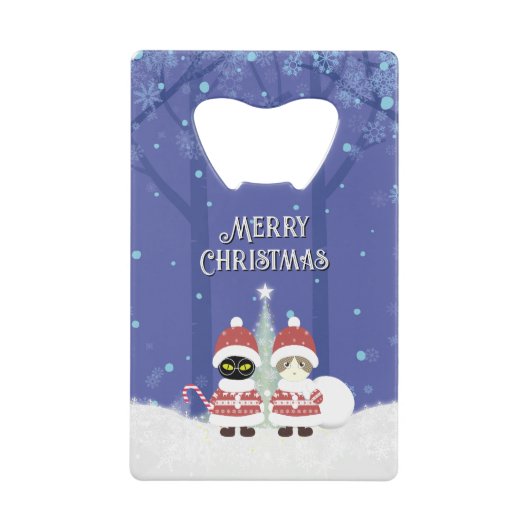 [お名前]のポイルーナクリスマス クレジットカード栓抜き (正面)