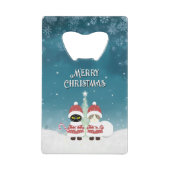 [お名前]のポイルーナクリスマス クレジットカード栓抜き (正面)